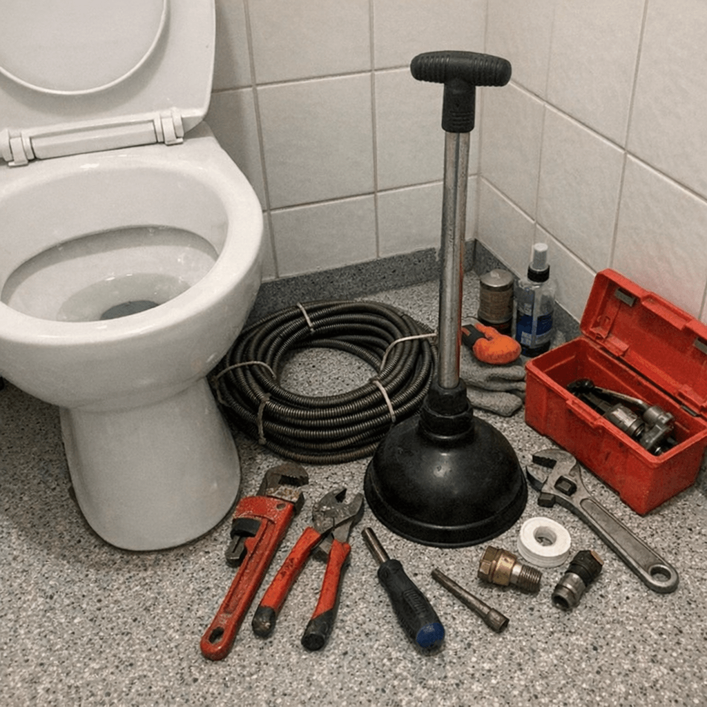 Werkzeugeinsatz im Sanitärbereich