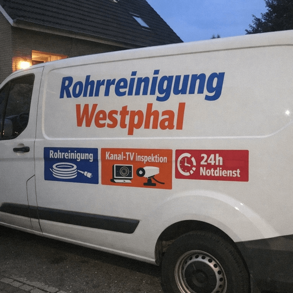 Fahrzeug für Rohrreinigung bereit